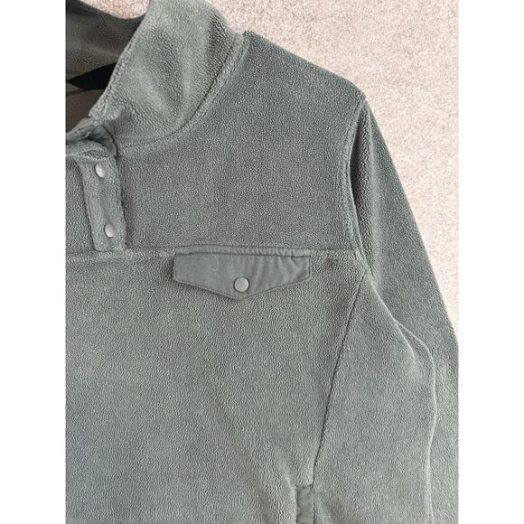 32 Degrees Heat Fleece 1/4 Button Pullover Men’s Medium Gray High Neck Pockets - Picture 2 of 9